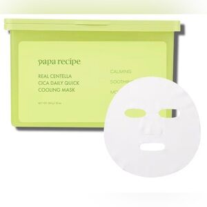 Korean Skincare Papa Recipe Real Centella Cica Daily Cooling Face Masks